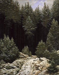 Neve adiantada, c.1828 de Caspar David Friedrich